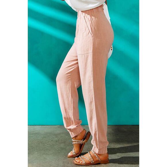 Azura Exchange  Elastic Waistband High Waist Pants - Picture 4 of 6